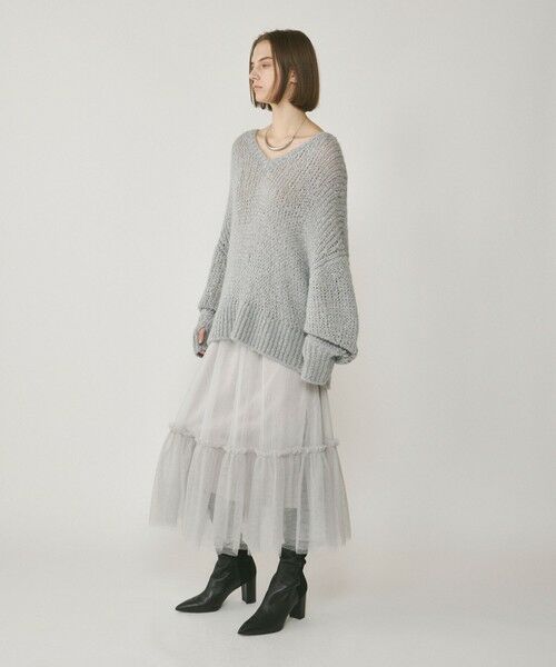 GRACE CONTINENTAL / グレースコンチネンタル ロング・マキシ丈スカート | ラメチュールギャザースカート | 詳細2