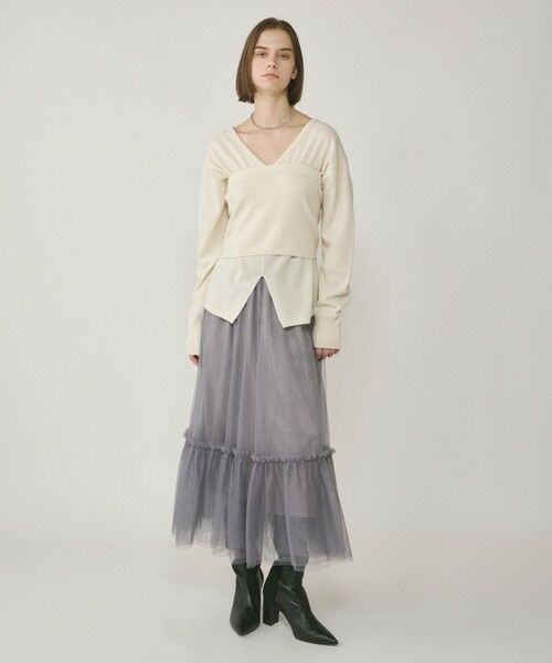 GRACE CONTINENTAL / グレースコンチネンタル ロング・マキシ丈スカート | ラメチュールギャザースカート | 詳細6