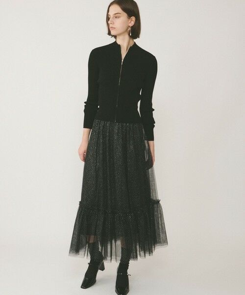 GRACE CONTINENTAL / グレースコンチネンタル ロング・マキシ丈スカート | ラメチュールギャザースカート | 詳細16