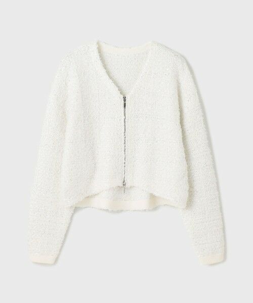 GRACE CONTINENTAL / グレースコンチネンタル カーディガン・ボレロ | ツイードニットzipカーディガン | 詳細6
