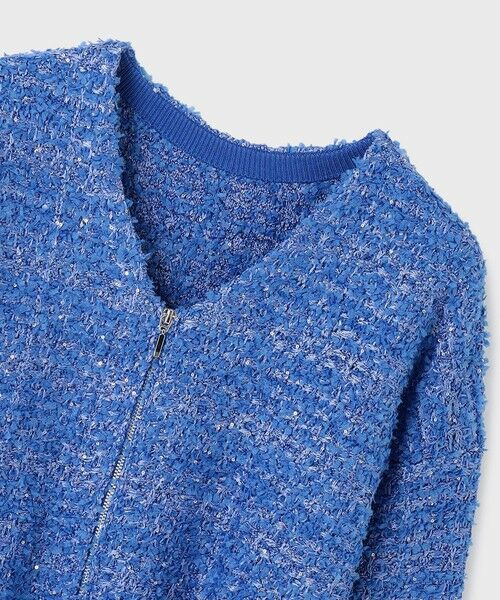 GRACE CONTINENTAL / グレースコンチネンタル カーディガン・ボレロ | ツイードニットzipカーディガン | 詳細15