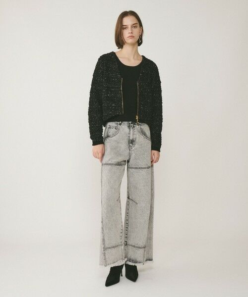 GRACE CONTINENTAL / グレースコンチネンタル カーディガン・ボレロ | ツイードニットzipカーディガン | 詳細16