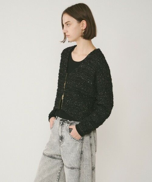 GRACE CONTINENTAL / グレースコンチネンタル カーディガン・ボレロ | ツイードニットzipカーディガン | 詳細18