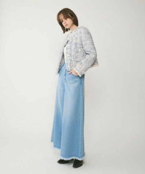 GRACE CONTINENTAL / グレースコンチネンタル ノーカラージャケット | フリンジツイードジャケット | 詳細8