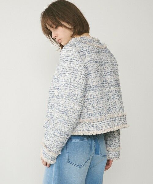 GRACE CONTINENTAL / グレースコンチネンタル ノーカラージャケット | フリンジツイードジャケット | 詳細9