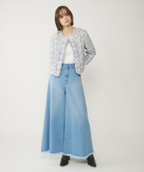 GRACE CONTINENTAL / グレースコンチネンタル ノーカラージャケット | フリンジツイードジャケット | 詳細10