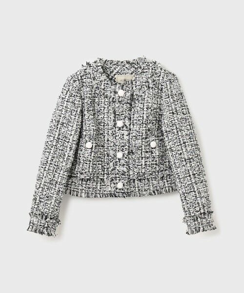 GRACE CONTINENTAL / グレースコンチネンタル ノーカラージャケット | フリンジツイードジャケット | 詳細17