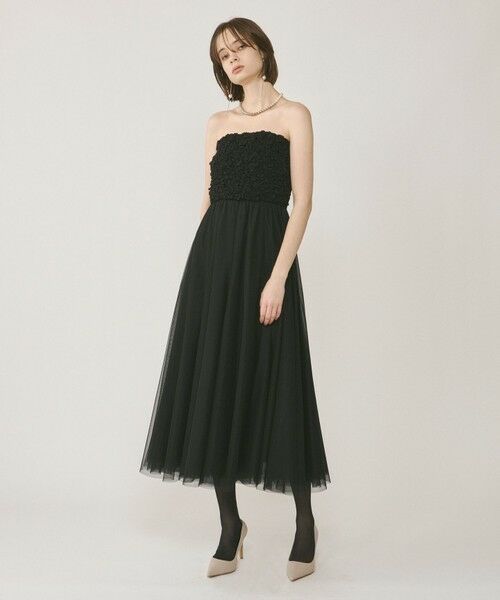 GRACE CONTINENTAL/グレースコンチネンタル シャーリングベアドレス ブラック 36 GRACE CONTINENTAL/グレースコンチネンタル シャーリングベアドレス ブラック 36