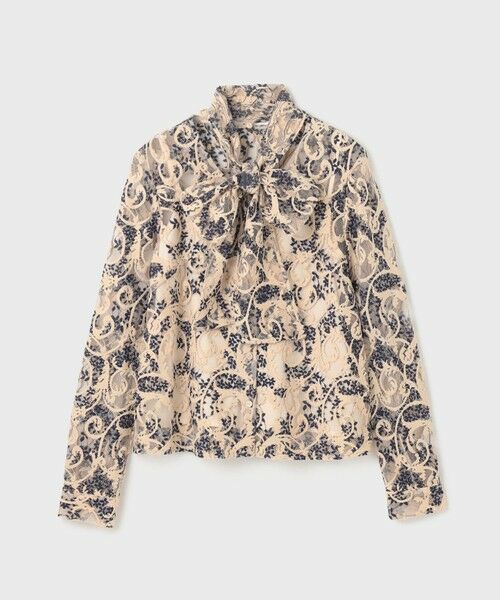 GRACE CONTINENTAL / グレースコンチネンタル シャツ・ブラウス | ボウタイ付レースブラウス | 詳細6