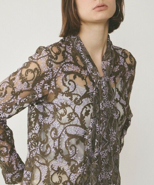 GRACE CONTINENTAL / グレースコンチネンタル シャツ・ブラウス | ボウタイ付レースブラウス | 詳細9