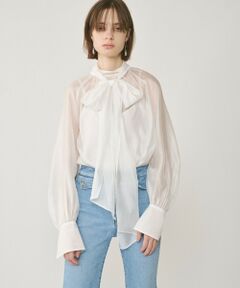 GRACE CONTINENTAL / グレースコンチネンタル シャツ・ブラウス | シアーボウタイブラウス