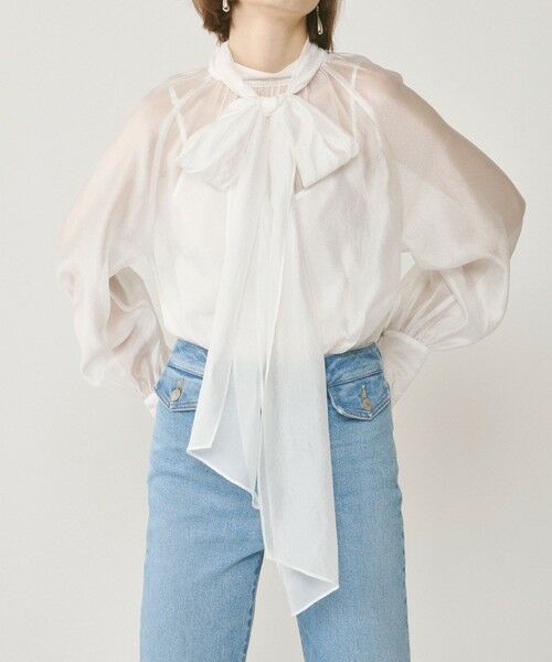 GRACE CONTINENTAL / グレースコンチネンタル シャツ・ブラウス | シアーボウタイブラウス | 詳細1