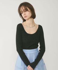GRACE CONTINENTAL / グレースコンチネンタル ニット・セーター | ハイゲージラメニットトップ