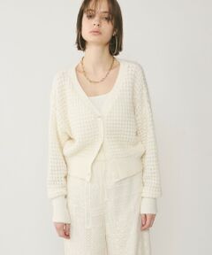 GRACE CONTINENTAL / グレースコンチネンタル ニット・セーター | ワッフルショートニットカーディガン