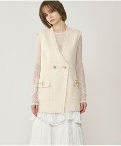 GRACE CONTINENTAL / グレースコンチネンタル ベスト | ルーズツイードジレジャケット