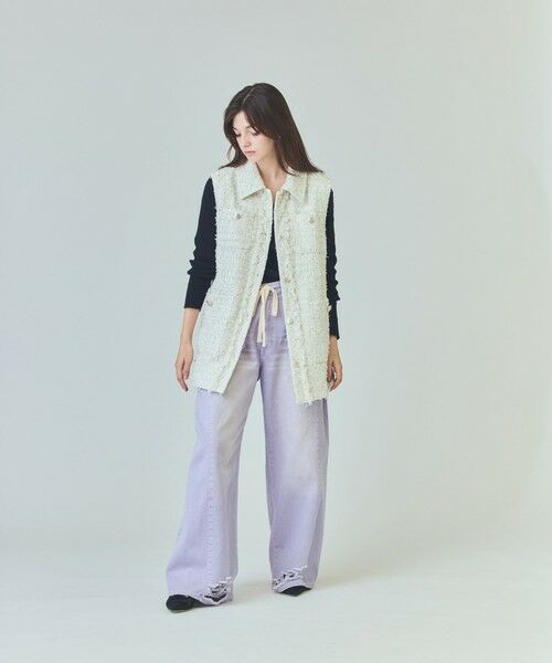 GRACE CONTINENTAL / グレースコンチネンタル ベスト | ツイードカバーオールジレ | 詳細7