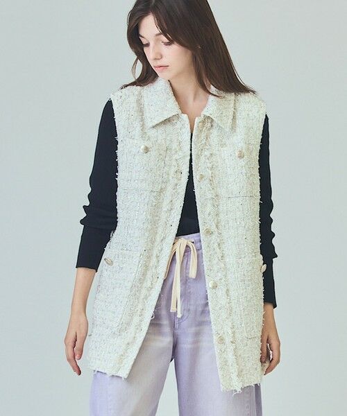 GRACE CONTINENTAL / グレースコンチネンタル ベスト | ツイードカバーオールジレ | 詳細8