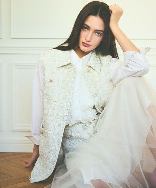 GRACE CONTINENTAL / グレースコンチネンタル ベスト | ツイードカバーオールジレ | 詳細9