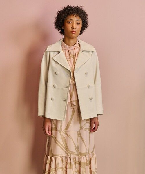 GRACE CONTINENTAL / グレースコンチネンタル ピーコート | ラムレザーPコート | 詳細10