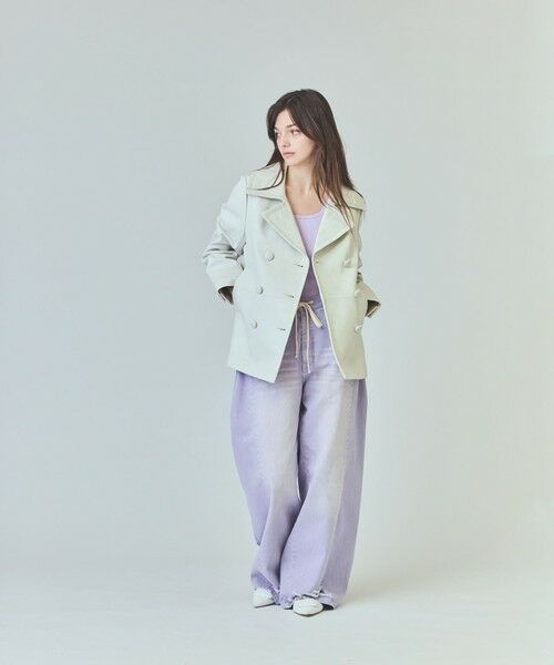 GRACE CONTINENTAL / グレースコンチネンタル ピーコート | ラムレザーPコート | 詳細1