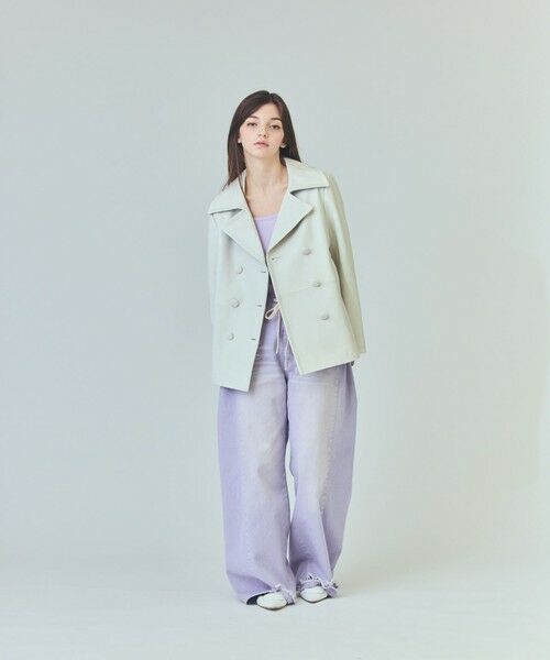 GRACE CONTINENTAL/グレースコンチネンタル ラムレザーPコート キナリ 38 GRACE CONTINENTAL/グレースコンチネンタル ラムレザーPコート キナリ 38