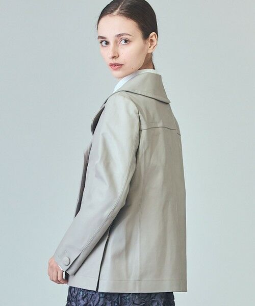 GRACE CONTINENTAL / グレースコンチネンタル ピーコート | ラムレザーPコート | 詳細16