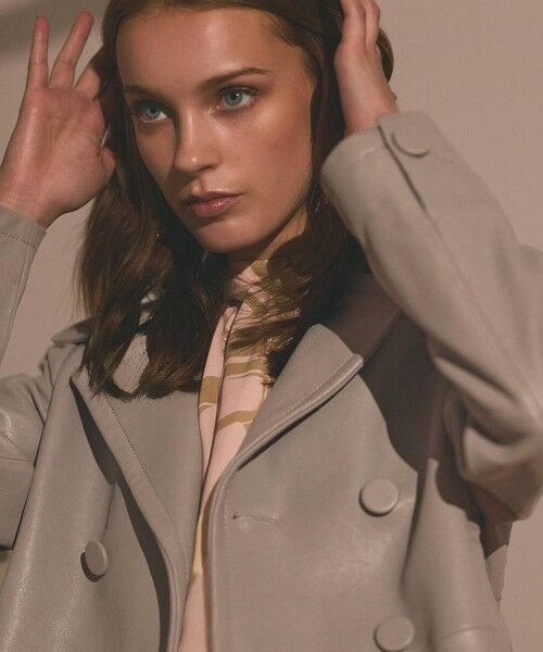 GRACE CONTINENTAL / グレースコンチネンタル ピーコート | ラムレザーPコート | 詳細25