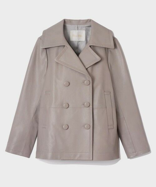 GRACE CONTINENTAL / グレースコンチネンタル ピーコート | ラムレザーPコート | 詳細18
