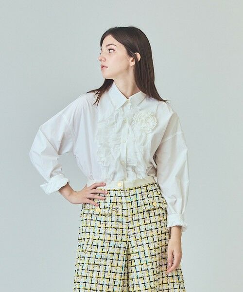 GRACE CONTINENTAL / グレースコンチネンタル シャツ・ブラウス | コサージュドレスシャツ | 詳細5