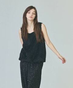 GRACE CONTINENTAL / グレースコンチネンタル その他トップス | チュールフェザータンクトップ