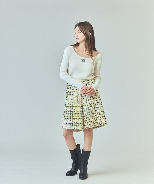 GRACE CONTINENTAL / グレースコンチネンタル ニット・セーター | ロゴ刺繍リブトップ | 詳細3