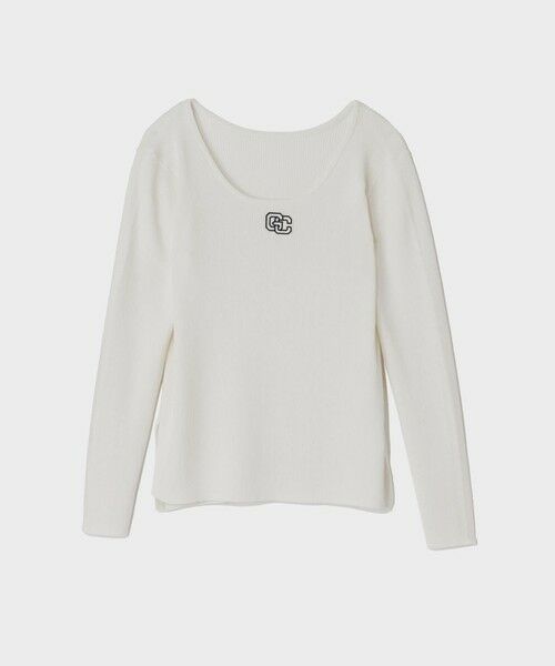 GRACE CONTINENTAL / グレースコンチネンタル ニット・セーター | ロゴ刺繍リブトップ | 詳細4