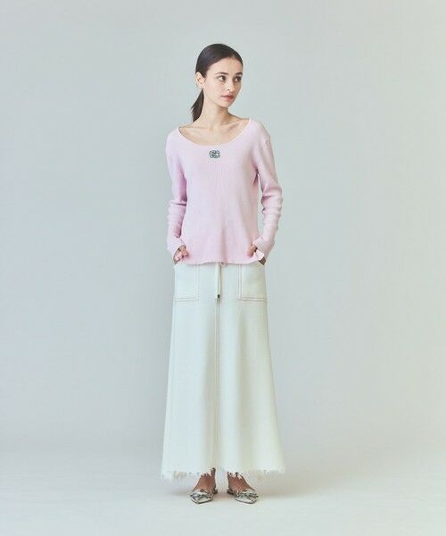 GRACE CONTINENTAL / グレースコンチネンタル ニット・セーター | ロゴ刺繍リブトップ | 詳細7