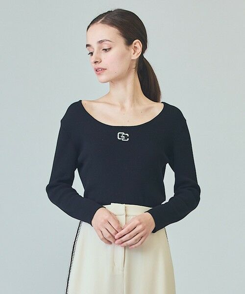 GRACE CONTINENTAL / グレースコンチネンタル ニット・セーター | ロゴ刺繍リブトップ | 詳細12