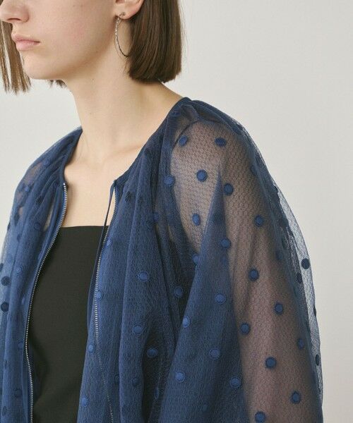 GRACE CONTINENTAL / グレースコンチネンタル ブルゾン | チュールノーカラーブルゾン | 詳細10