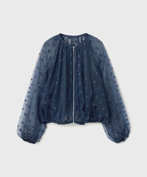 GRACE CONTINENTAL / グレースコンチネンタル ブルゾン | チュールノーカラーブルゾン | 詳細12