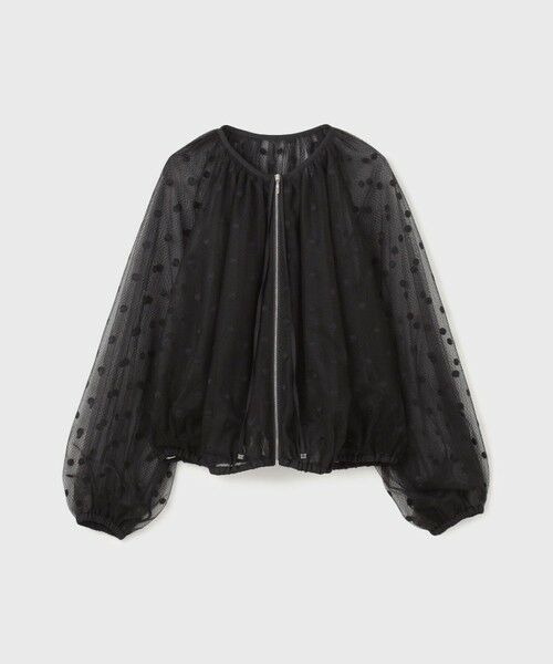 GRACE CONTINENTAL / グレースコンチネンタル ブルゾン | チュールノーカラーブルゾン | 詳細18