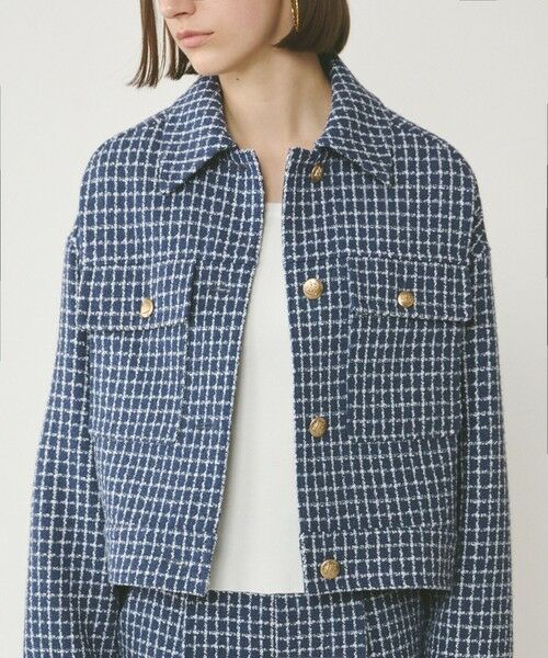 GRACE CONTINENTAL / グレースコンチネンタル ブルゾン | チェックツイードブルゾン | 詳細14