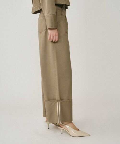GRACE CONTINENTAL / グレースコンチネンタル その他パンツ | ロールアップワイドパンツ(カーキ)