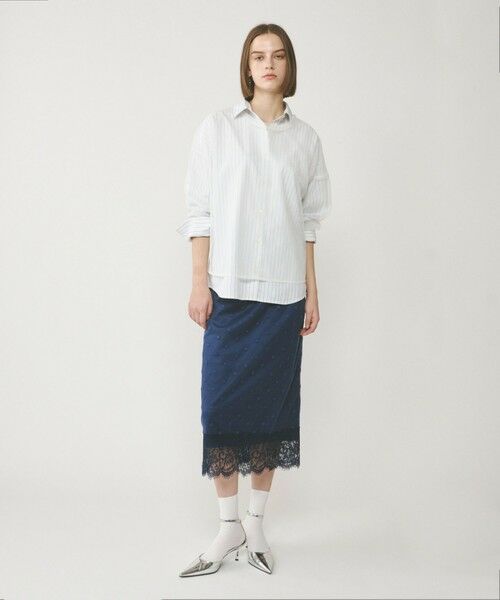 GRACE CONTINENTAL / グレースコンチネンタル ロング・マキシ丈スカート | ドットチュールタイトスカート | 詳細10