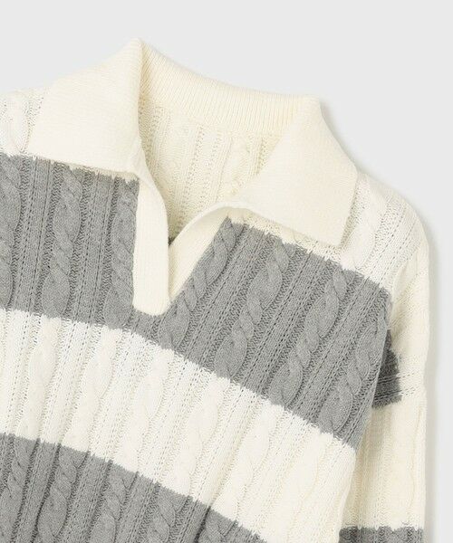 GRACE CONTINENTAL / グレースコンチネンタル ニット・セーター | アランポロニットトップ | 詳細9