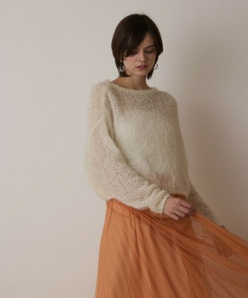 GRACE CONTINENTAL / グレースコンチネンタル ニット・セーター | フィルムヤーンニットトップ | 詳細3