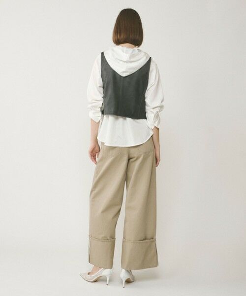 GRACE CONTINENTAL / グレースコンチネンタル ノーカラージャケット | レザーショートジレジャケット | 詳細2