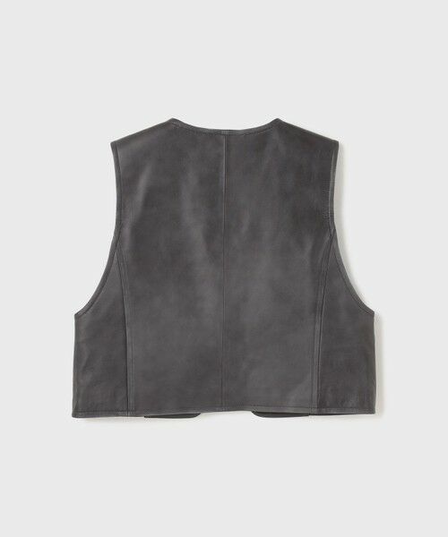 GRACE CONTINENTAL / グレースコンチネンタル ノーカラージャケット | レザーショートジレジャケット | 詳細7