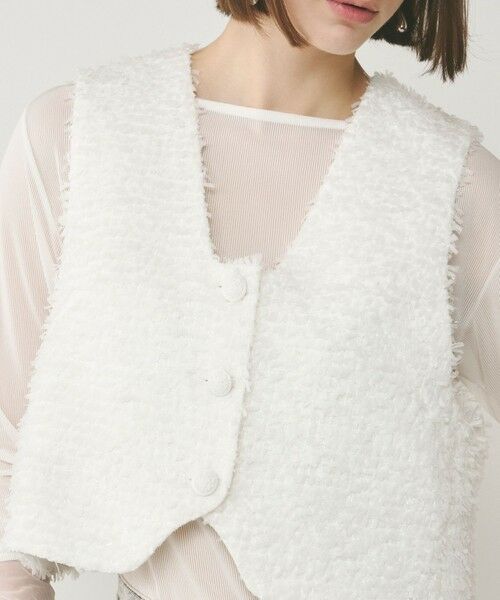 GRACE CONTINENTAL / グレースコンチネンタル ベスト | ツイードショートジレジャケット | 詳細5