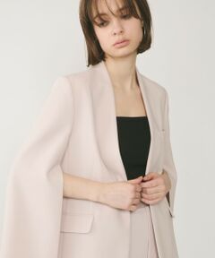 GRACE CONTINENTAL / グレースコンチネンタル ノーカラージャケット | ダブルクロスノーカラージャケット