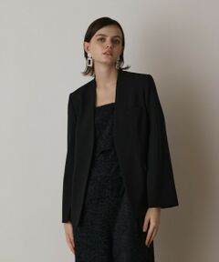 GRACE CONTINENTAL / グレースコンチネンタル ノーカラージャケット | ダブルクロスノーカラージャケット