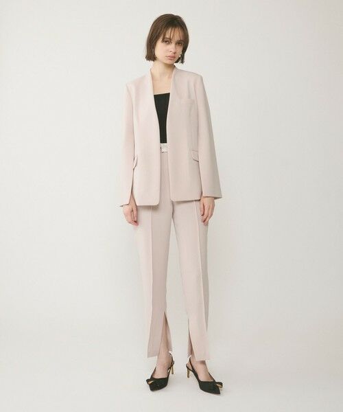 GRACE CONTINENTAL / グレースコンチネンタル ノーカラージャケット | ダブルクロスノーカラージャケット | 詳細1