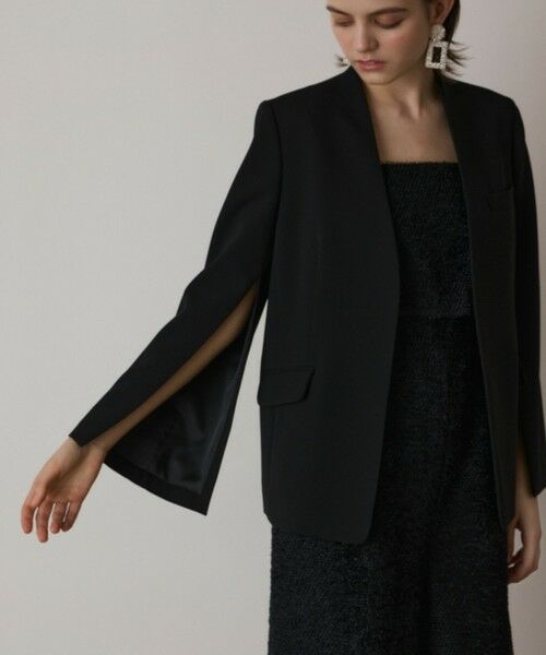 GRACE CONTINENTAL / グレースコンチネンタル ノーカラージャケット | ダブルクロスノーカラージャケット | 詳細12