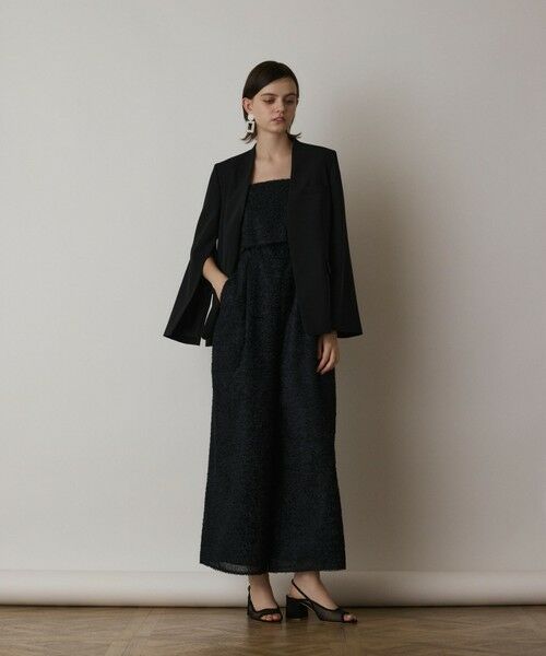 GRACE CONTINENTAL / グレースコンチネンタル ノーカラージャケット | ダブルクロスノーカラージャケット | 詳細9